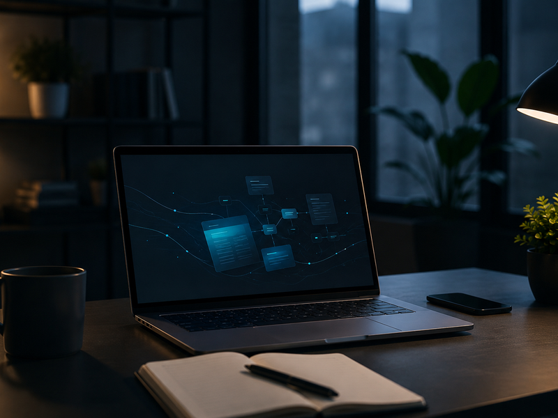 Laptop visible